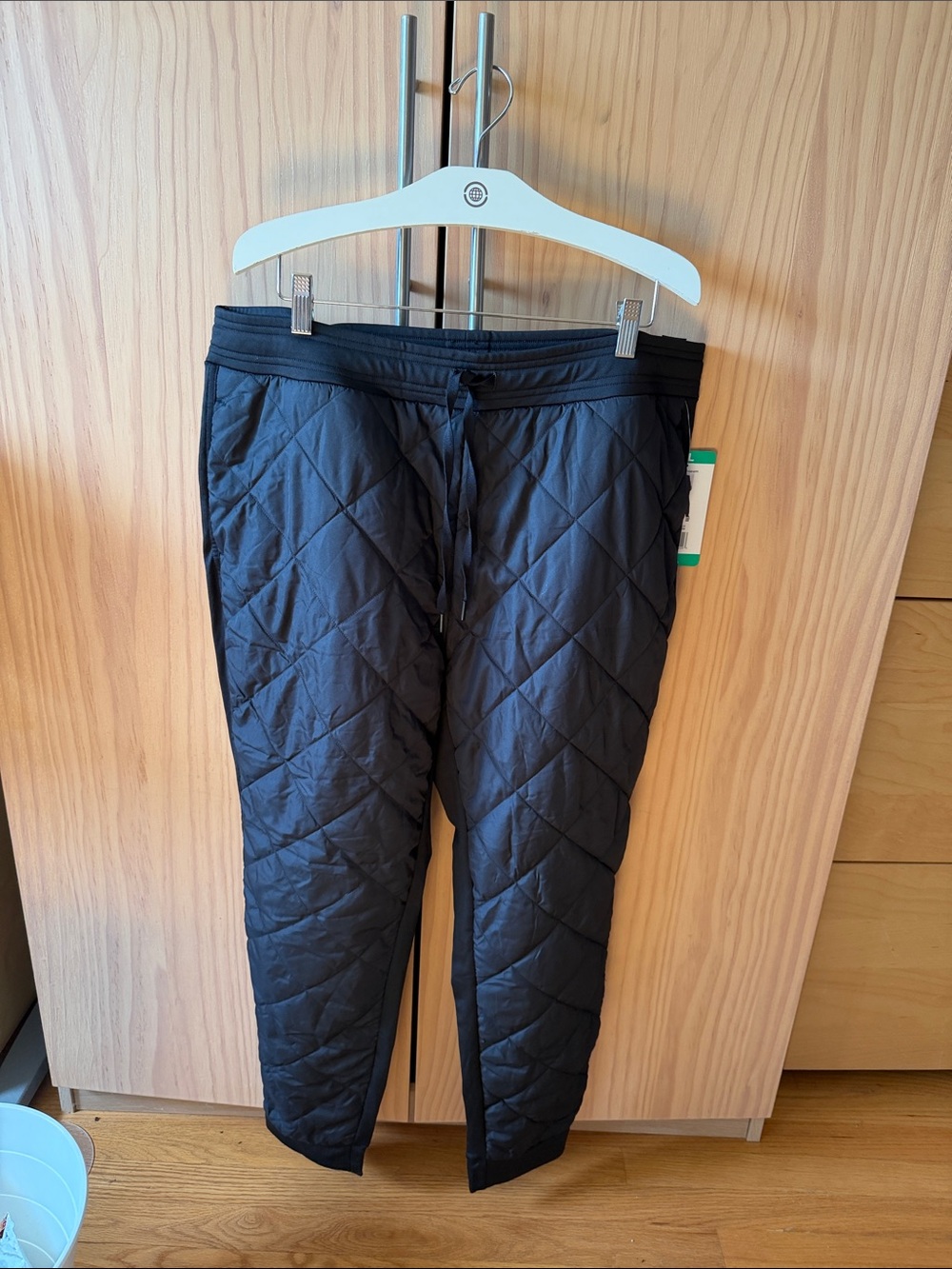 32 Degrees Black Quilted Drawstring Jogger Pants